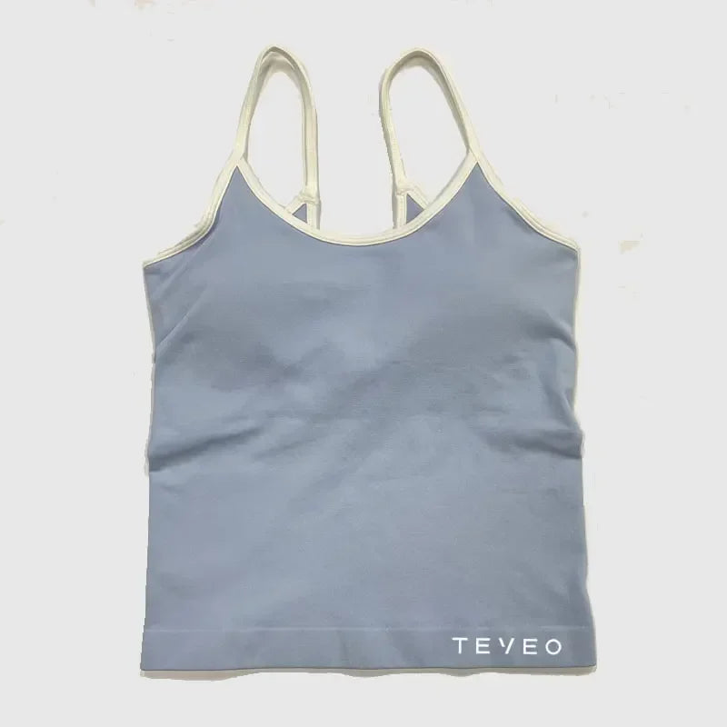 TEVEO Women's Sports Yoga Shorts Bra Set leggings