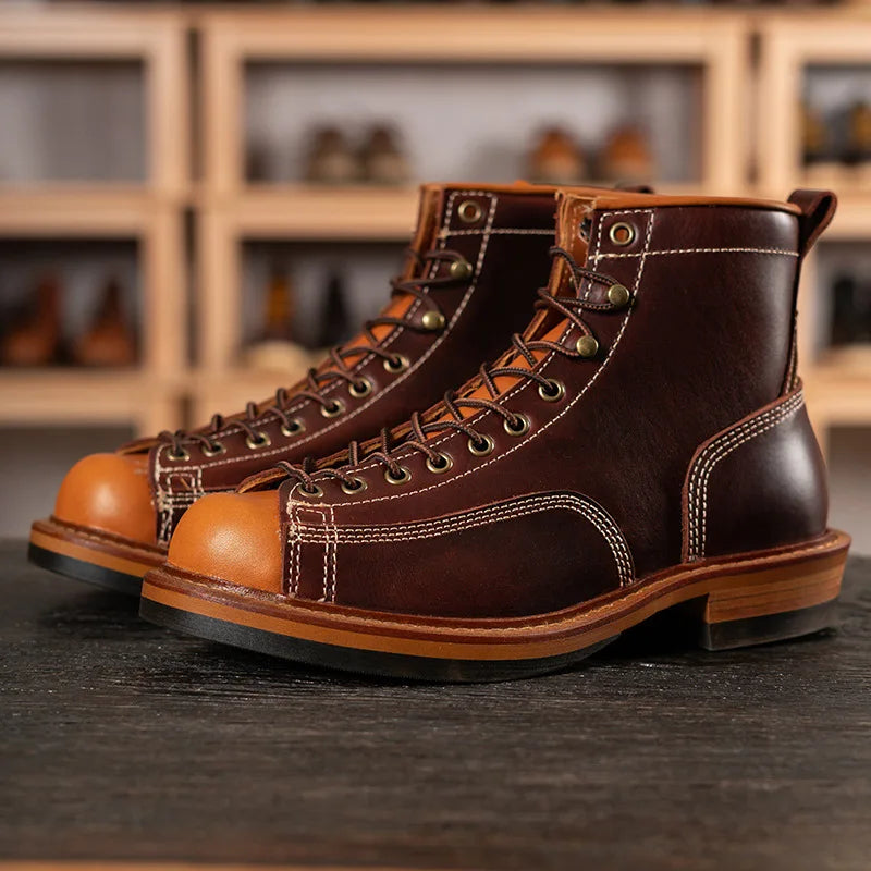 Hiking shoes men's cowhide boots