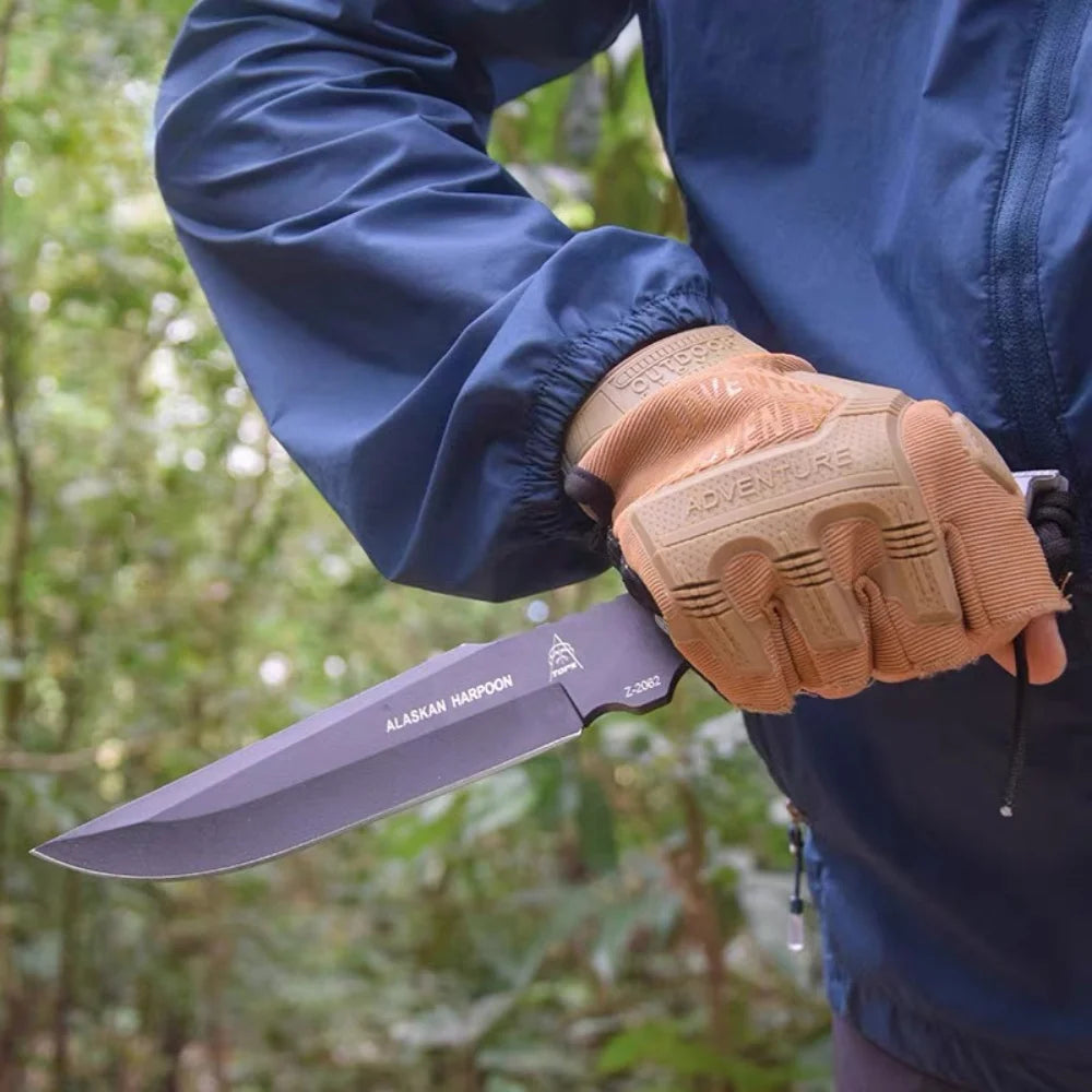 High-hardness Large Straight Knife Outdoor Camping Hiking