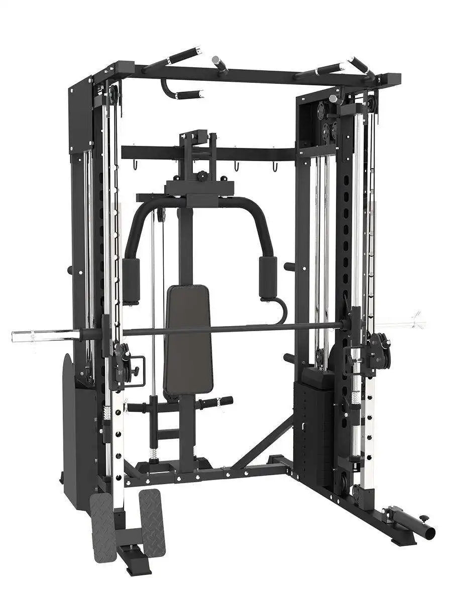 YTYIN Indoor Gym Equipment Multi-Functional Trainer Smith Machine Barbell Weight Lifting Power Rack