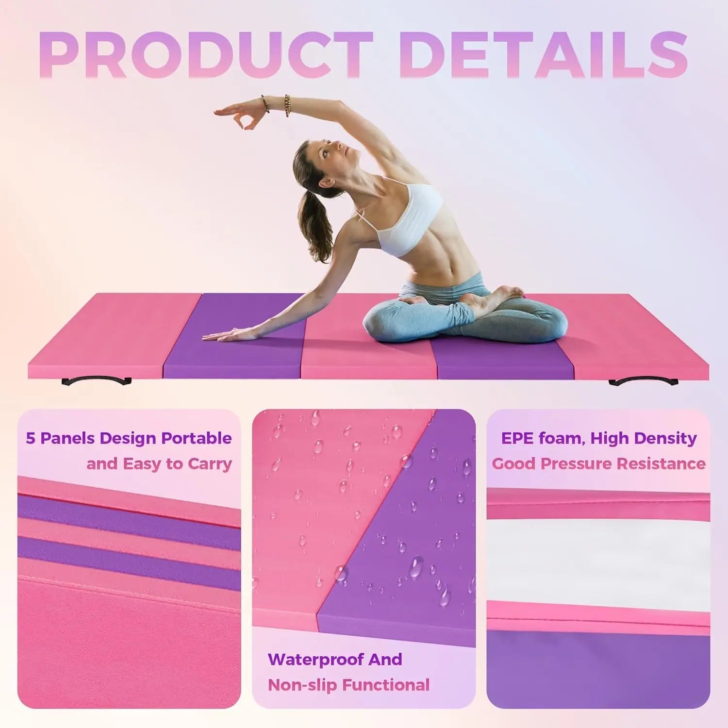 Folding Gym Mat  Extra Firm High Density