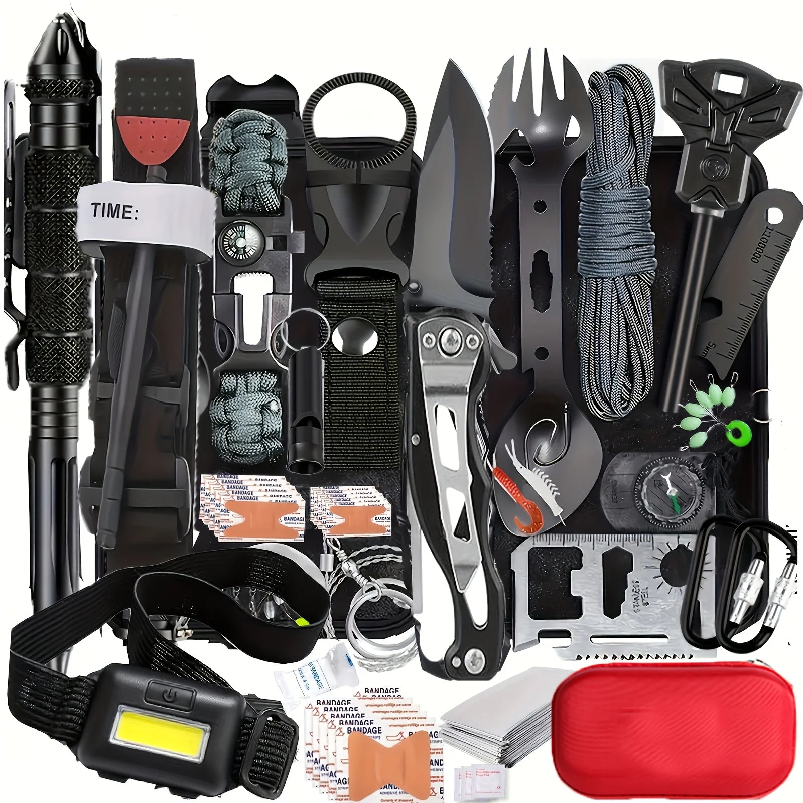 Ultimate Survival Gear Kit, 20-in-1 Survival Equipment & Tools