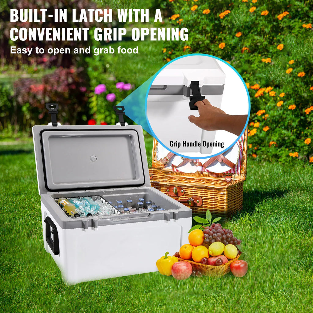 SucceBuy 52 QT Insulated Portable Cooler Holds 50 Cans Ice Retention