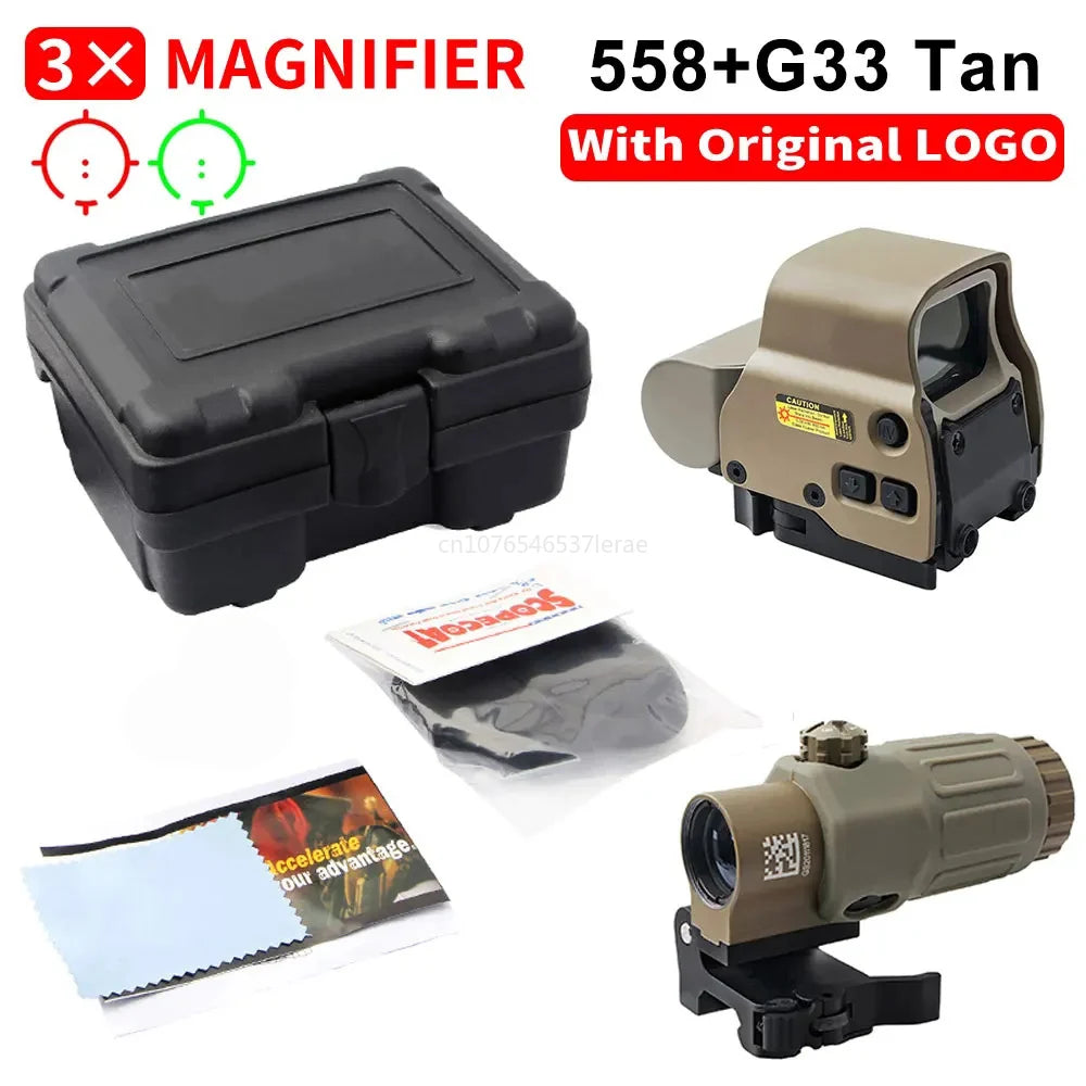 EOTECH 558 Holographic Collimator Red Dot Sight G43/G33 3X G45 5X Magnifier