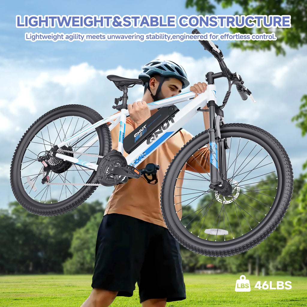 26" Electric Bike For Adults, Electric Mountain Bike With 1000w Peak Motor