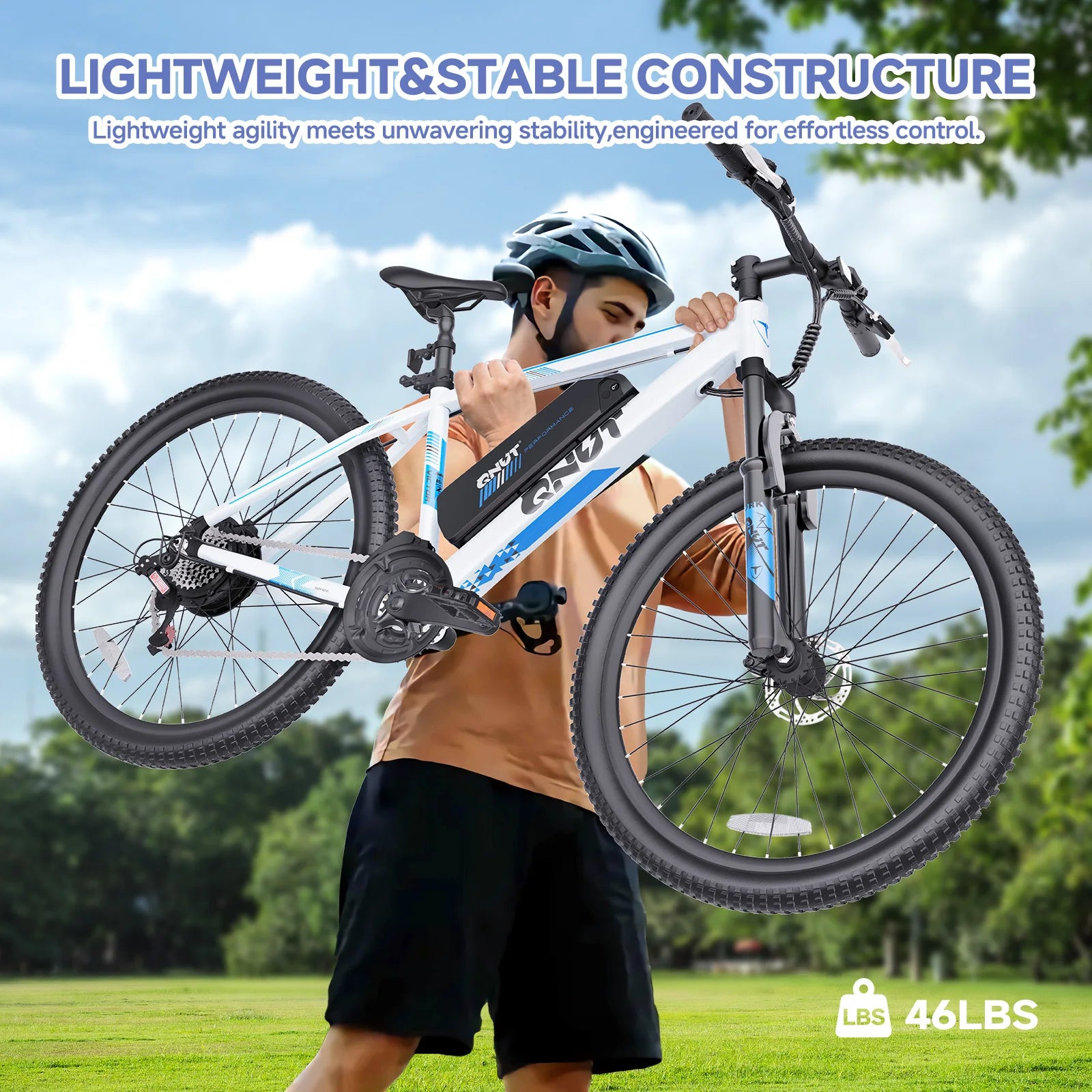 26" Electric Bike For Adults, Electric Mountain Bike With 1000w Peak Motor