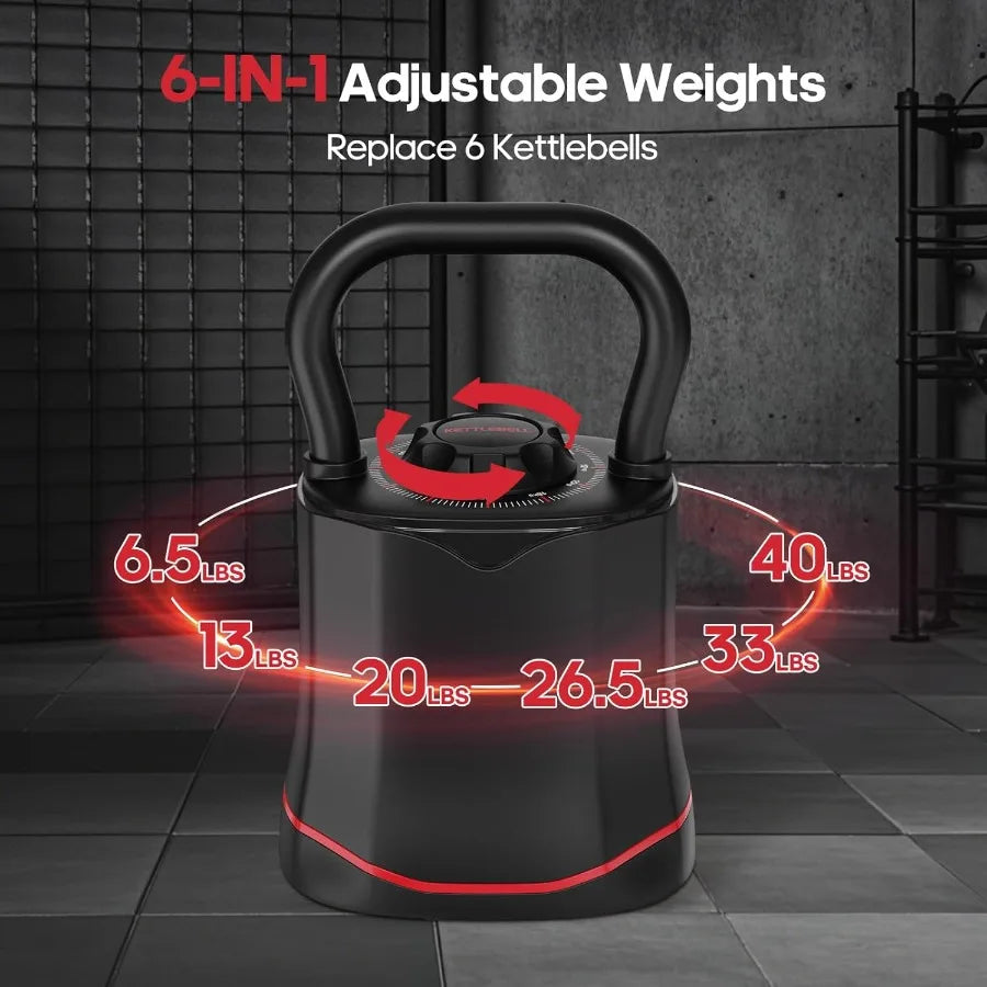 Adjustable Kettlebell Weight Set-Quickly Adjusts Weights Comfortable