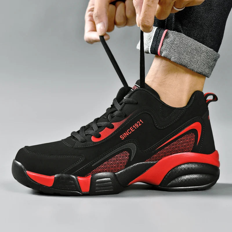 Thick Bottom Men's Sports Shoes Anti-Slippery Athletic Shoes