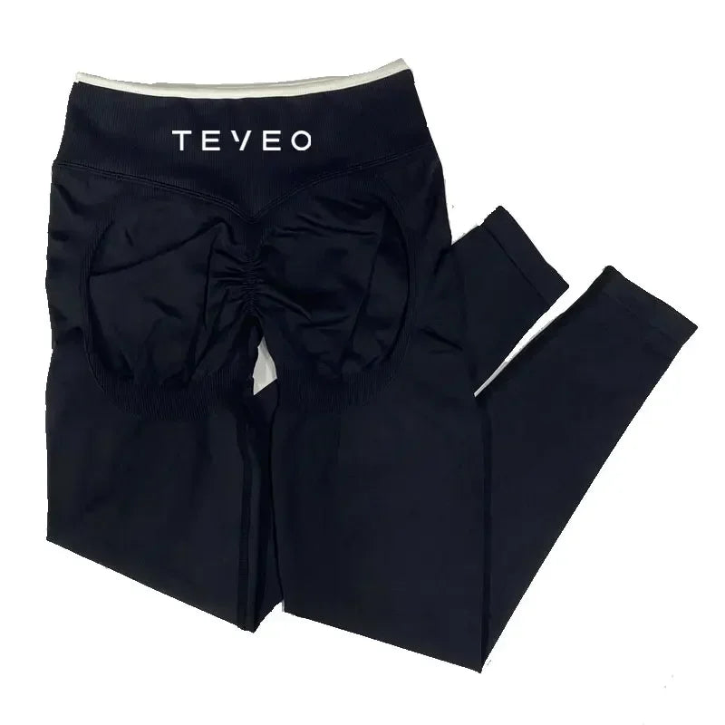 TEVEO Women's Sports Yoga Shorts Bra Set leggings