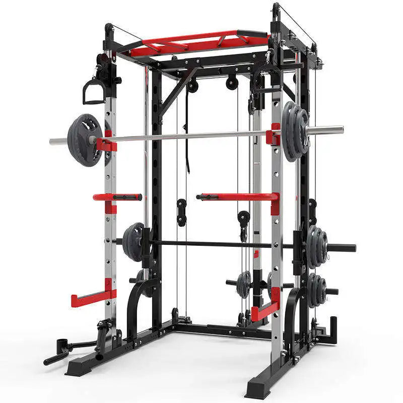 YTYIN Indoor Gym Equipment Multi-Functional Trainer Smith Machine Barbell Weight Lifting Power Rack