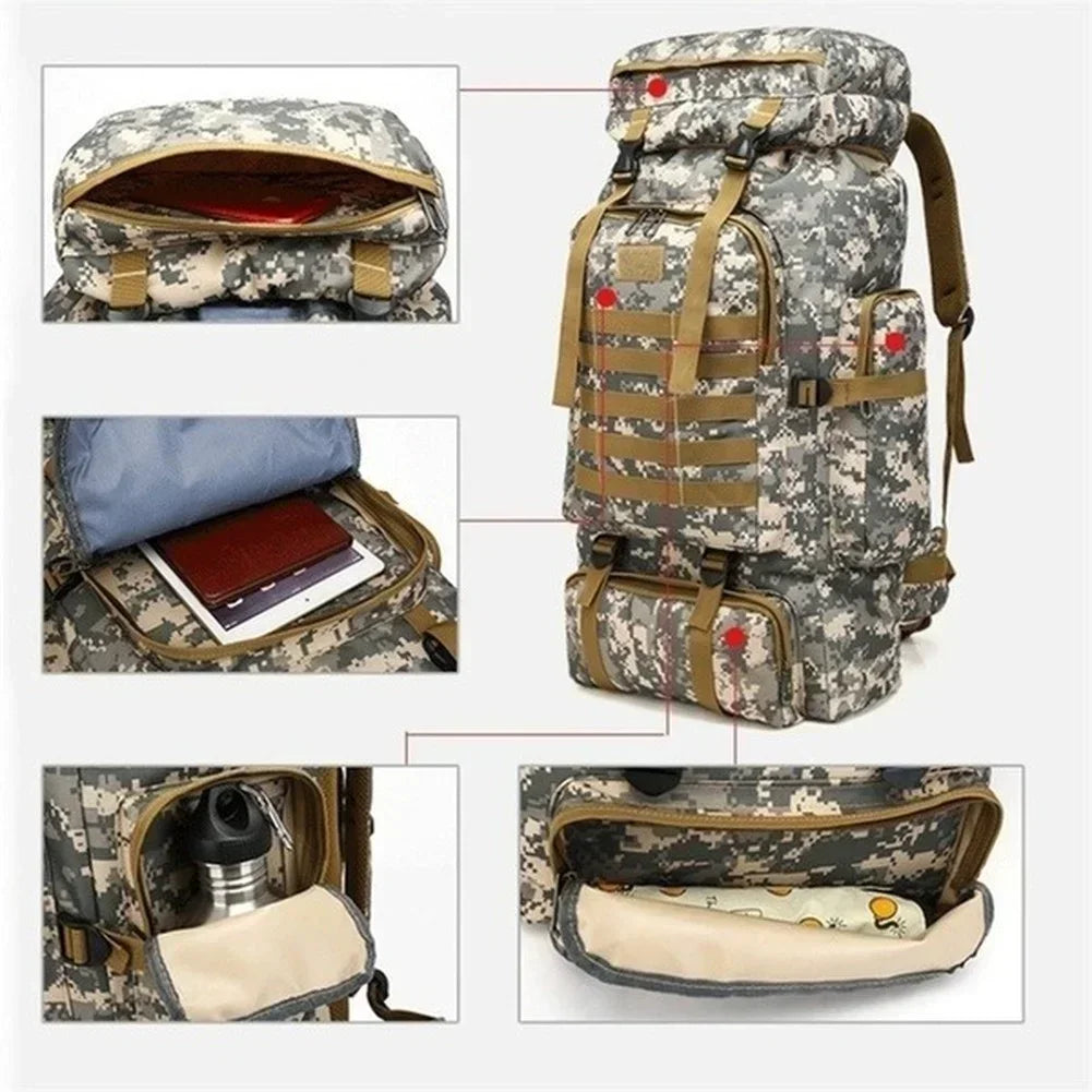 80L/100L  Mountaineering Bag Climb Bag Tactical Backpacks