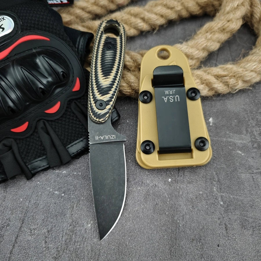 Sheathed Steel Military Tactical Fixed Blade Knife