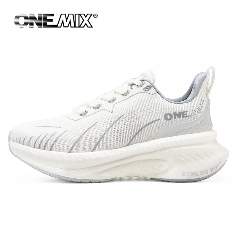 ONEMIX White Road Running Shoes for Men