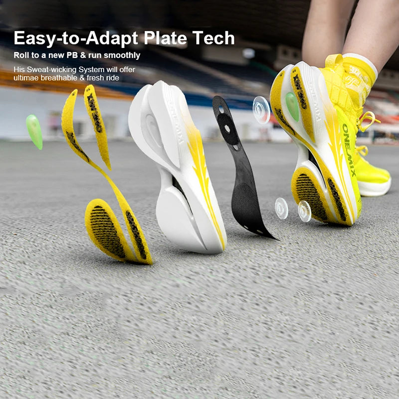 ONEMIX Carbon Plate Running Ultra-light Rebound Sport Sneakers