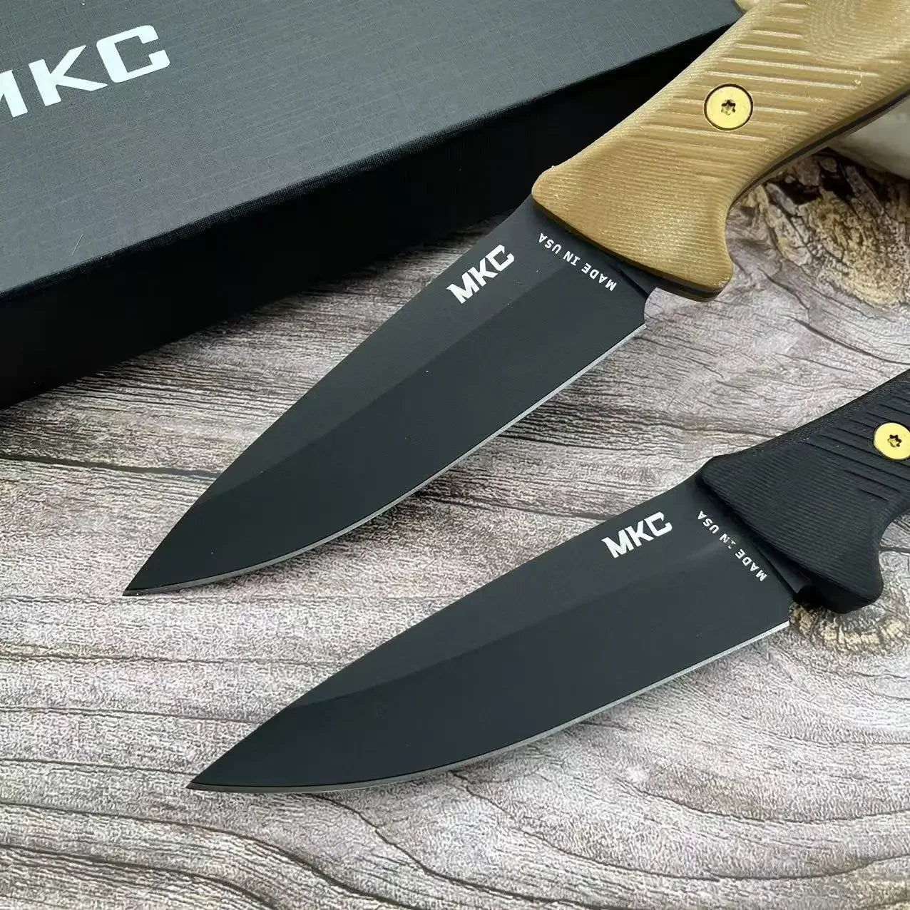 MKC TF24 Tactical Outdoor Camping Straight Knife with High Hardness 8Cr13Mov Blade