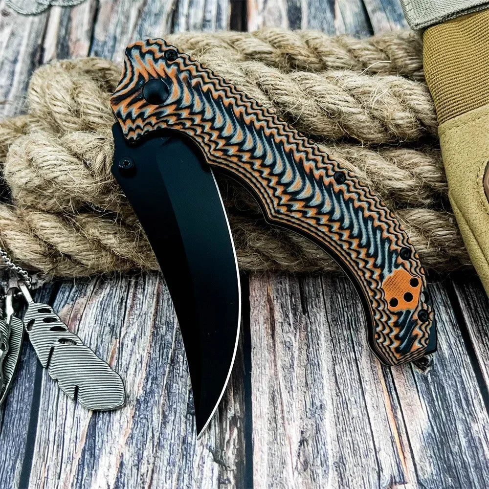 High Quality Folding Knife G10 Handle D2 Steel Blade
