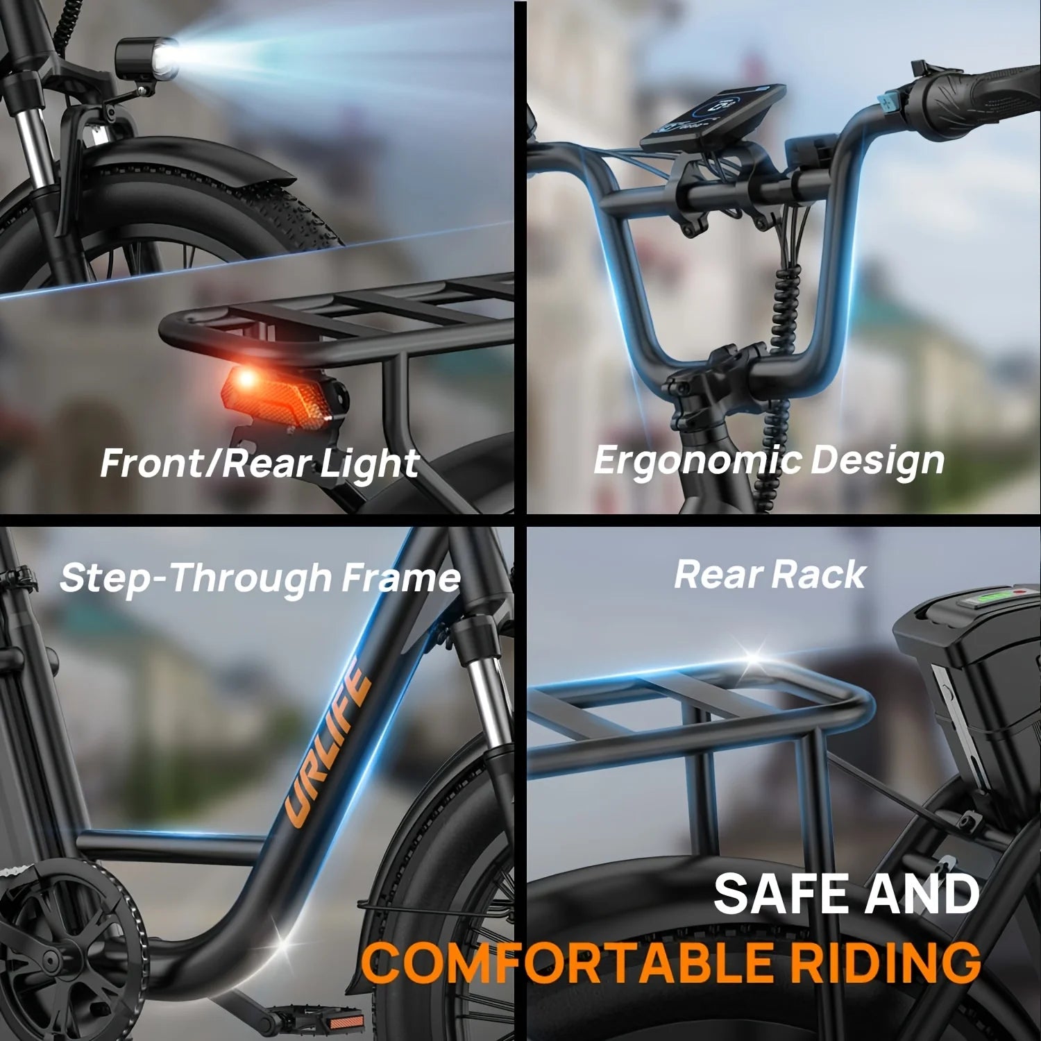 1000W 20x3" Fat Tire Electric Bike 48V 13Ah Removable Battery 20MPH 7-Speed