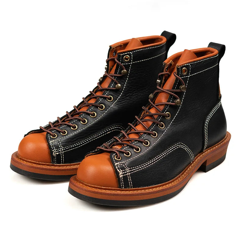 Hiking shoes men's cowhide boots