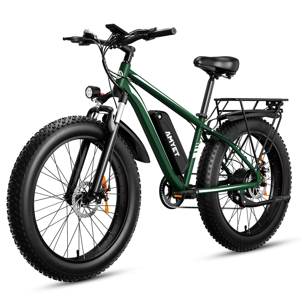 AMYET Electric Bike EB26 Adults Electric Bicycle Peak 1500W 48V 15AH e bike 26" Fat Tire Mountain Bike 31mph