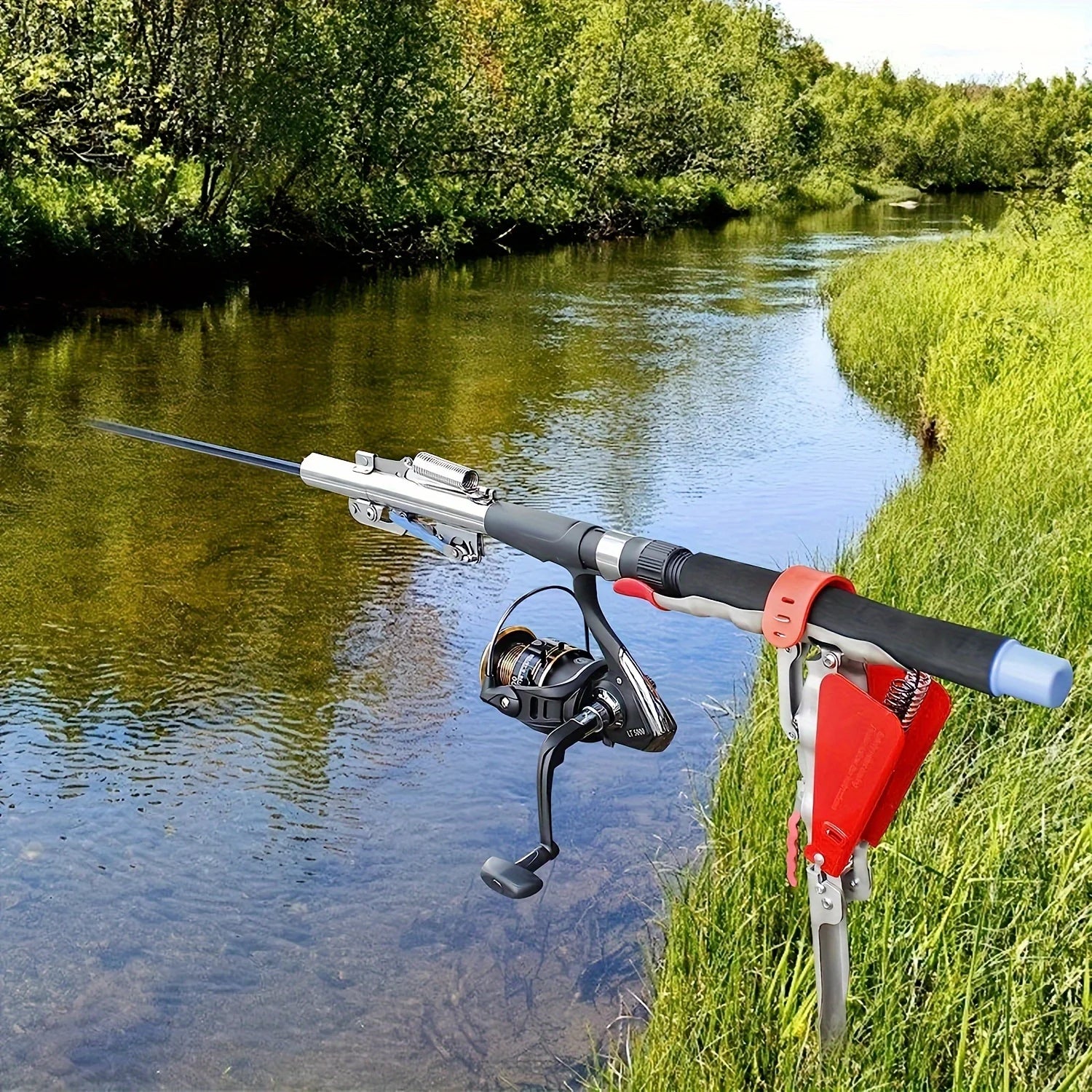 Automatic Spring Fishing Rod Holder 1 Pack, Fishing Rod Holder