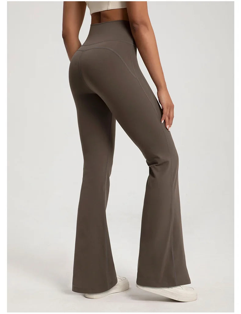 Elastic Bell Bottom Running Yoga Pants