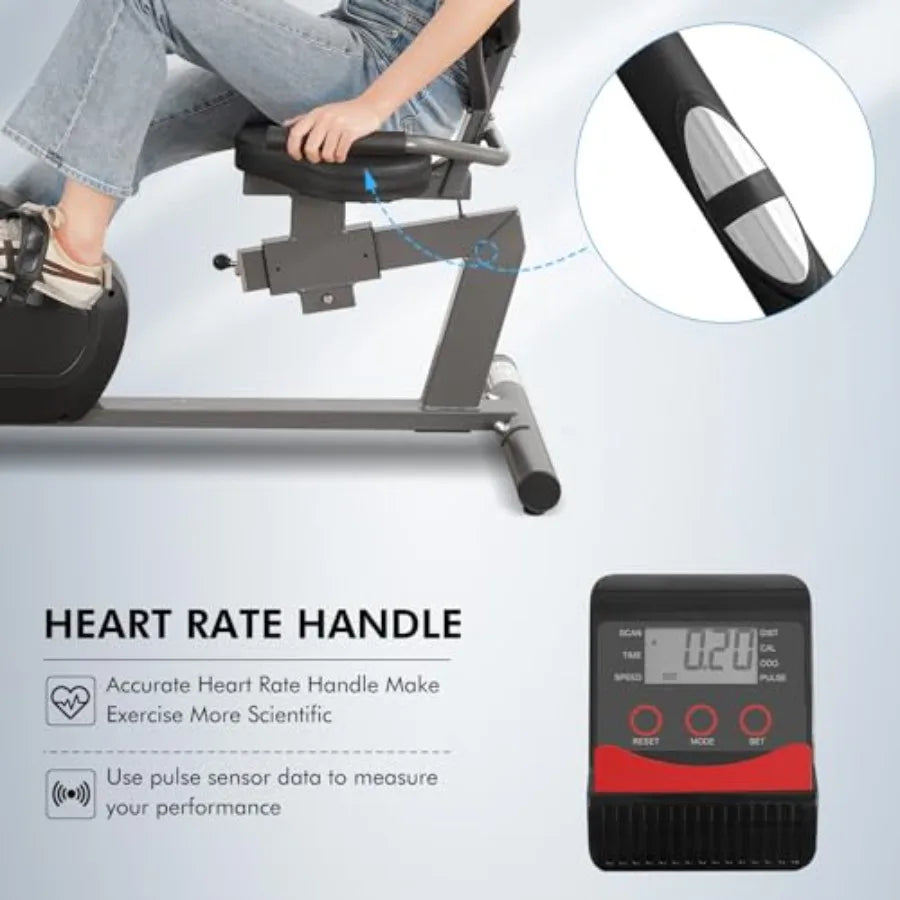 Recumbent Exercise Bike 8-Level Resistance