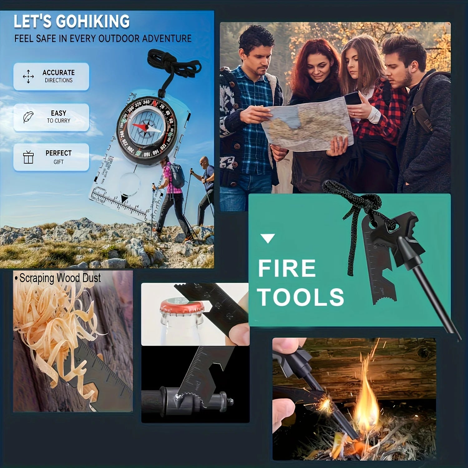 Ultimate Survival Gear Kit, 20-in-1 Survival Equipment & Tools