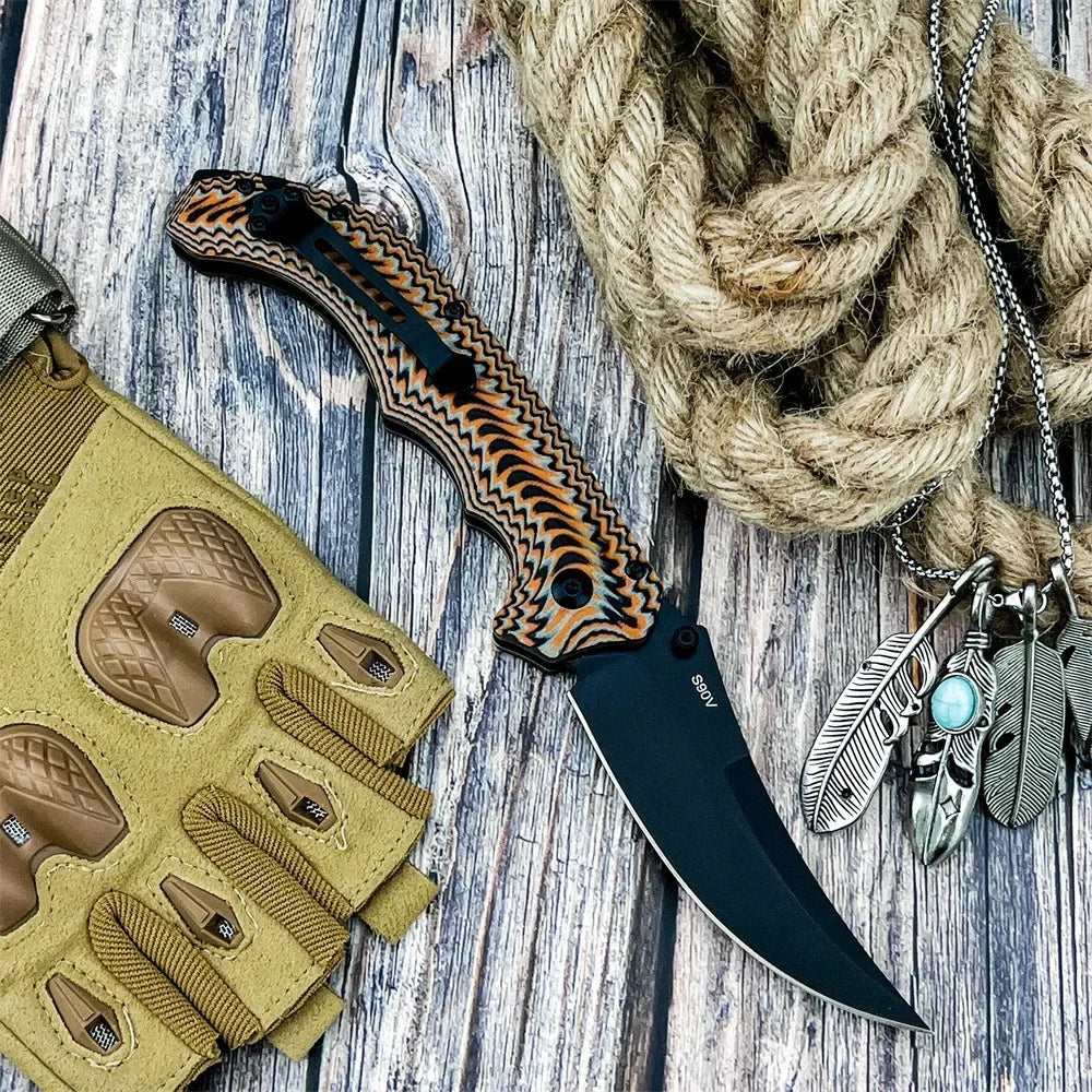 High Quality Folding Knife G10 Handle D2 Steel Blade