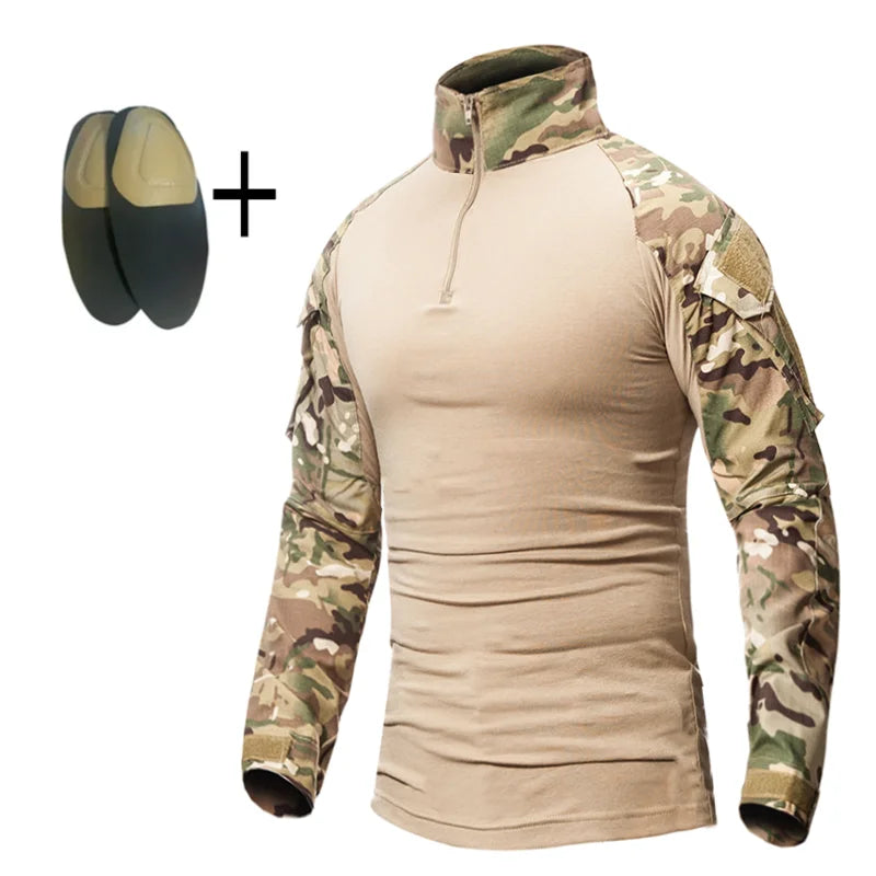 Men Tactical Uniform Camouflage Multicam Shirt Coat Pant