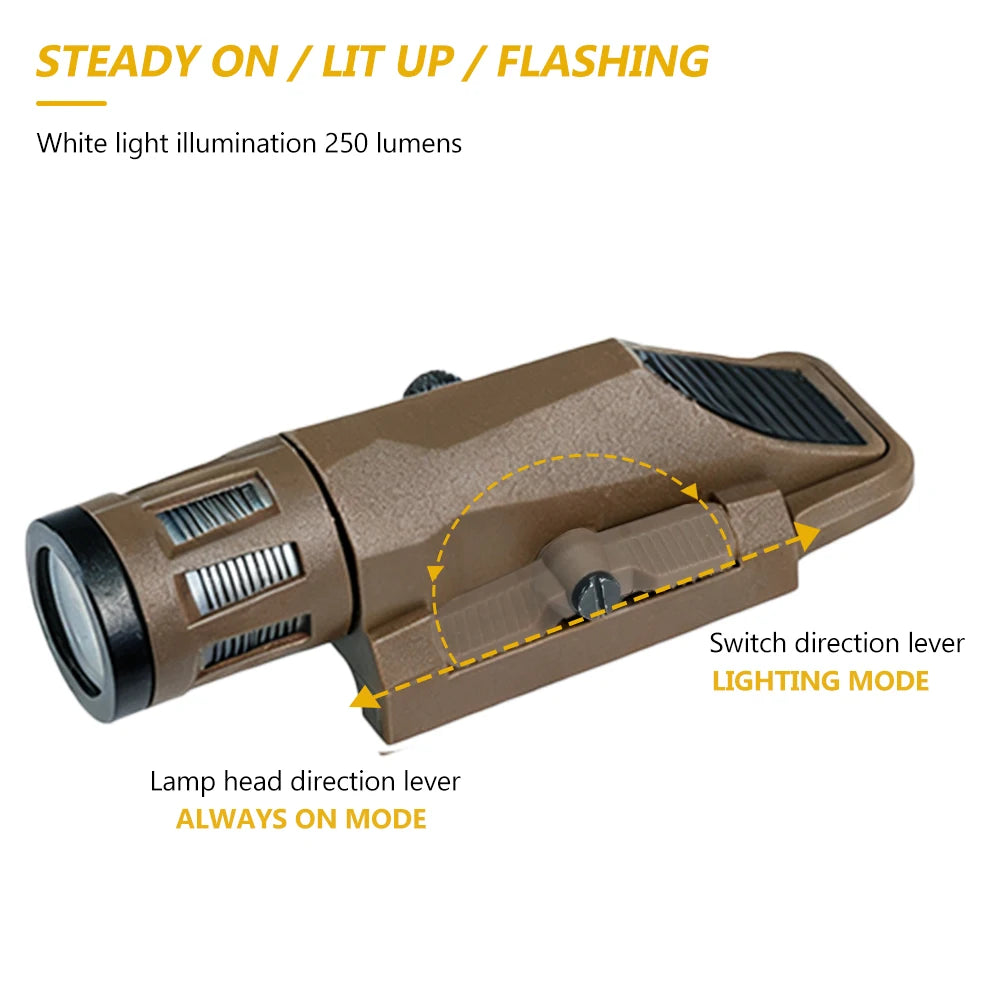 BOOIU Tactical Flashlight WML-G2 Nylon Metal Strobe LED Light