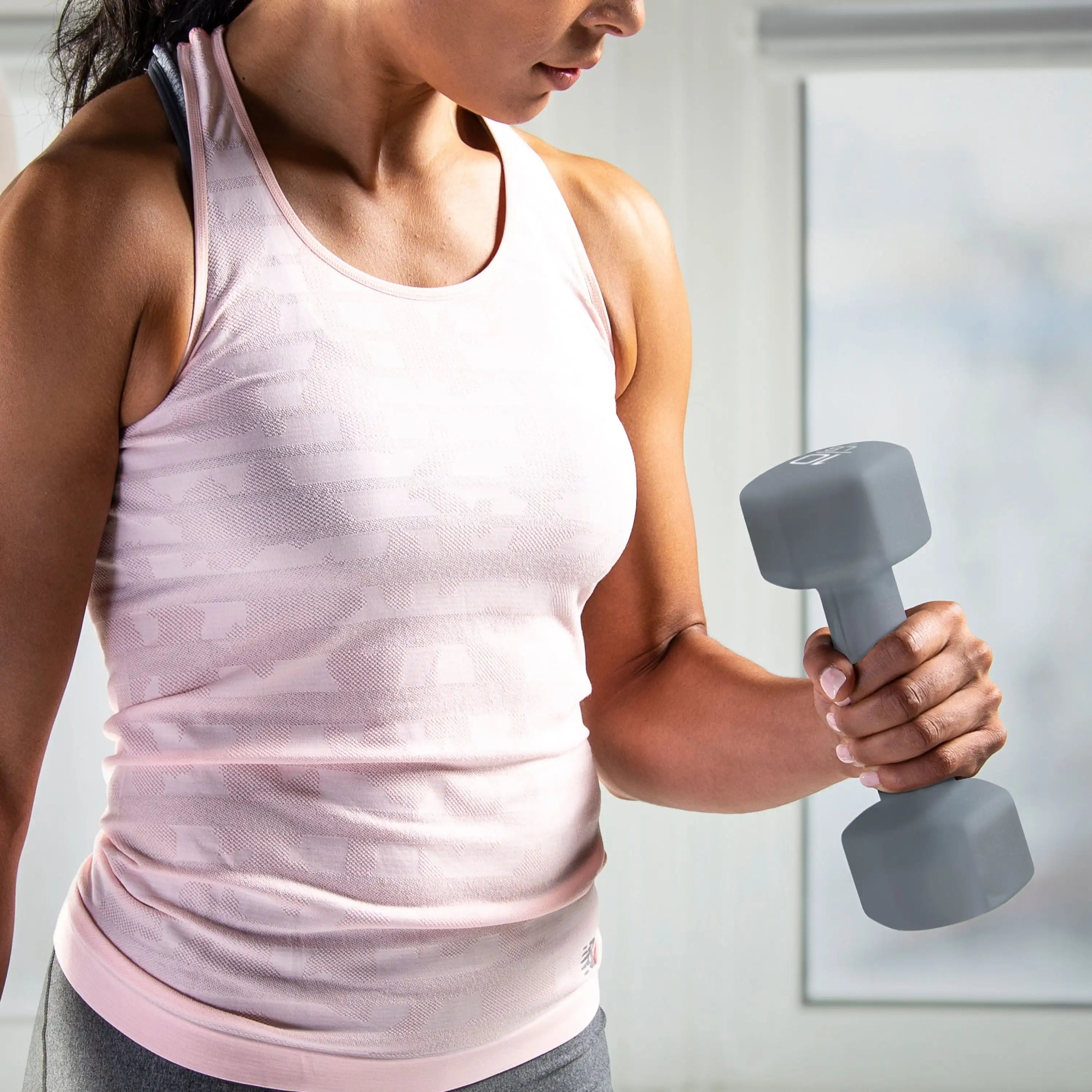Barbell, 10lb Vinyl-Coated Dumbbell, Single