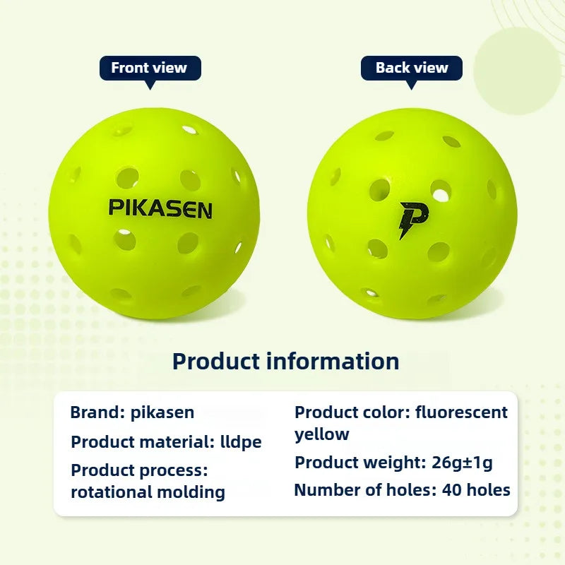One-Piece Molded Pickleball, High Bounce Durable  Competition Sports Ball