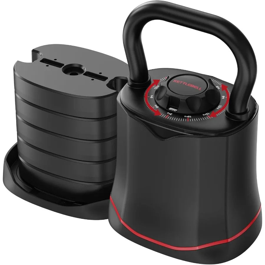 Adjustable Kettlebell Weight Set-Quickly Adjusts Weights Comfortable