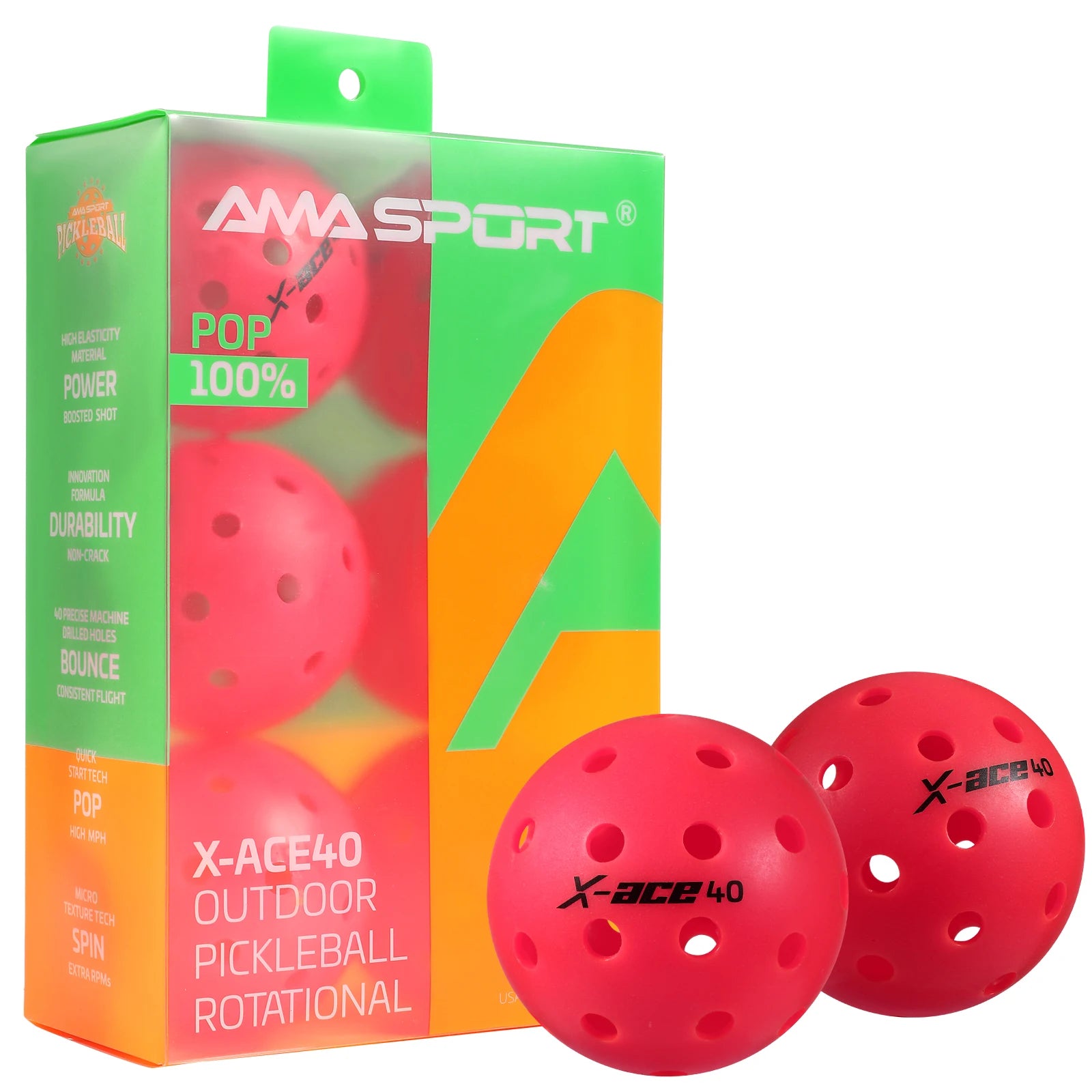 Pickleball Balls, USAPA Approved-High Bounce True Flight