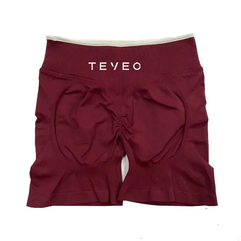 TEVEO Women's Sports Yoga Shorts Bra Set leggings
