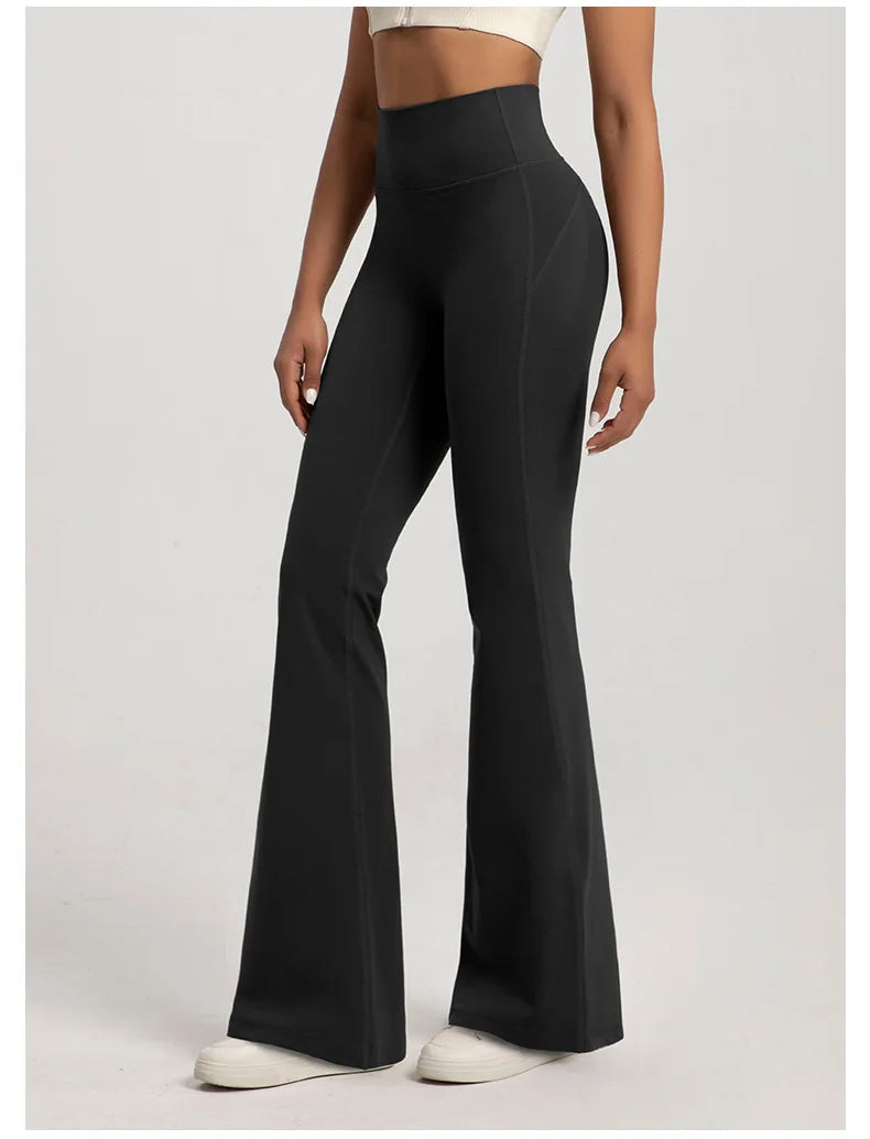Elastic Bell Bottom Running Yoga Pants