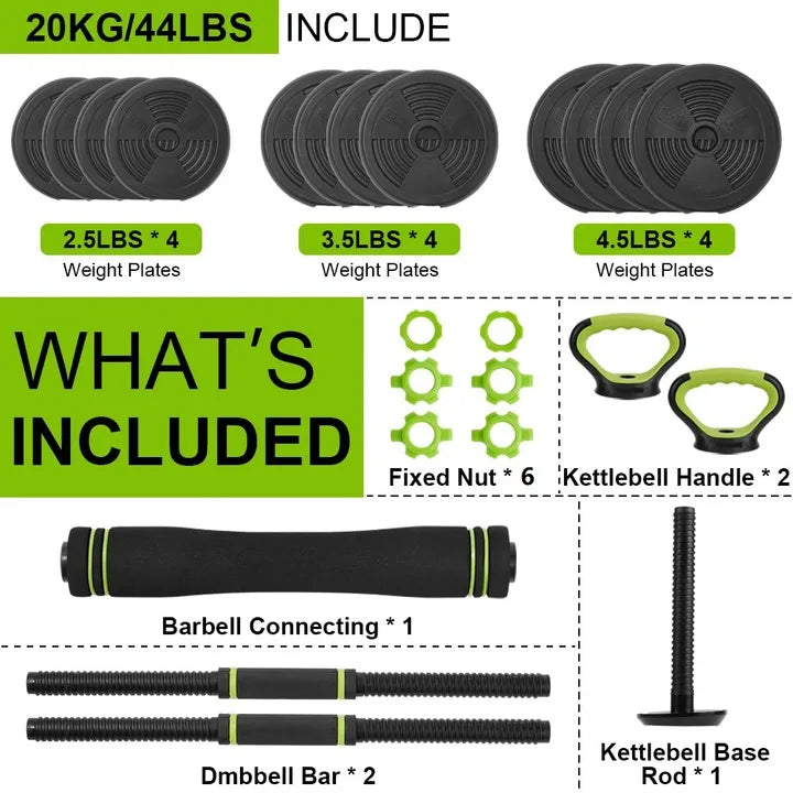 Adjustable Dumbbells 44/66/88Lbs Free Weight Set