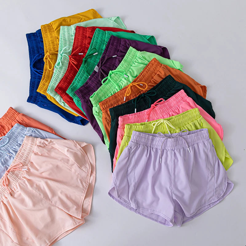 Women Running  Lightweight Athletic Shorts With Mesh Liner