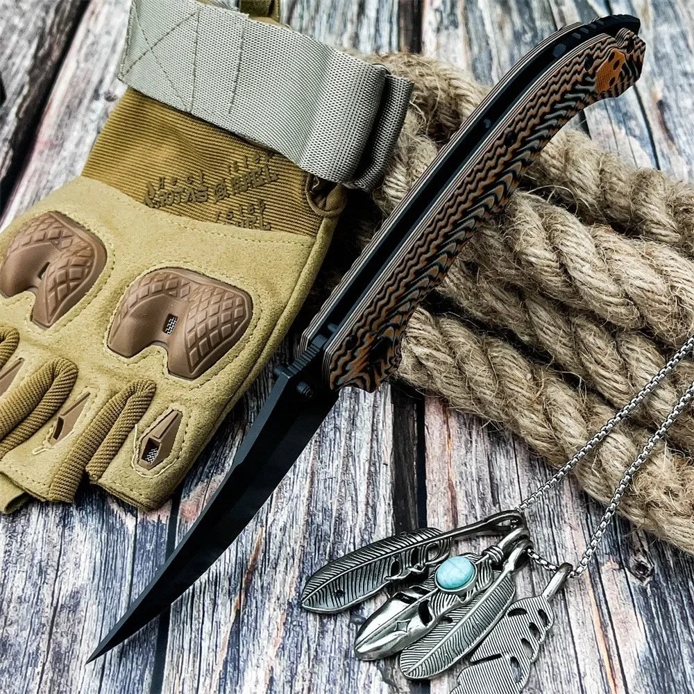 High Quality Folding Knife G10 Handle D2 Steel Blade