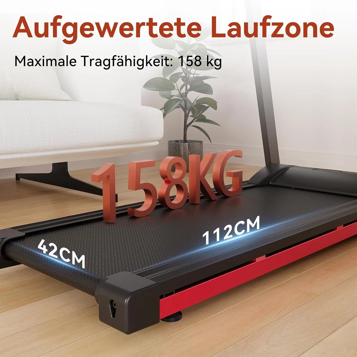 3.5HP Foldable Treadmill 350lbs Adjustable 6% Incline