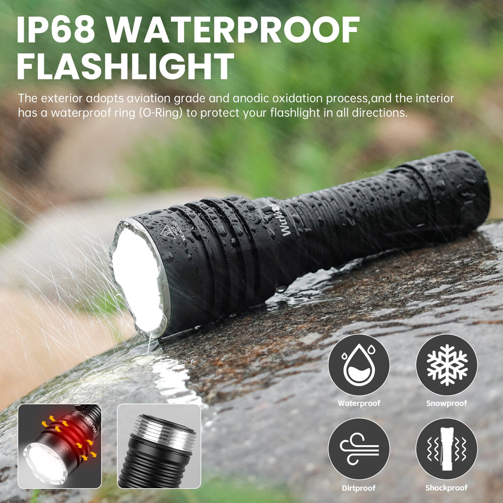 Wurkkos TS23 5000LM Ultra-Bright EDC Flashlight.