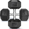 Rubber Hex Dumbbell Hand Weight, 30-75LB Dumbbells