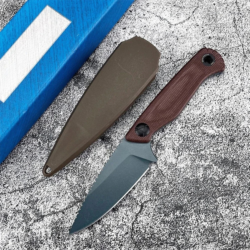 BM 203BT Fixed Blade Knife with Sheath D2 Steel Blade G10 Handle