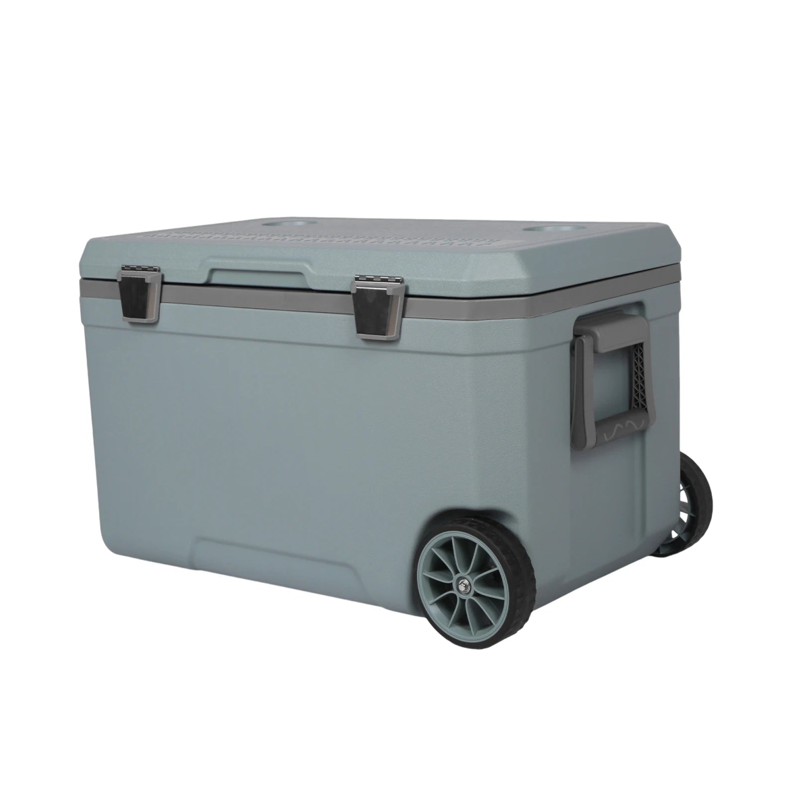 70L Wheeled Cooler Hard Shell Portable Car Wheel 30 Percent Lighter Than Rotomolded for BBQ Camping