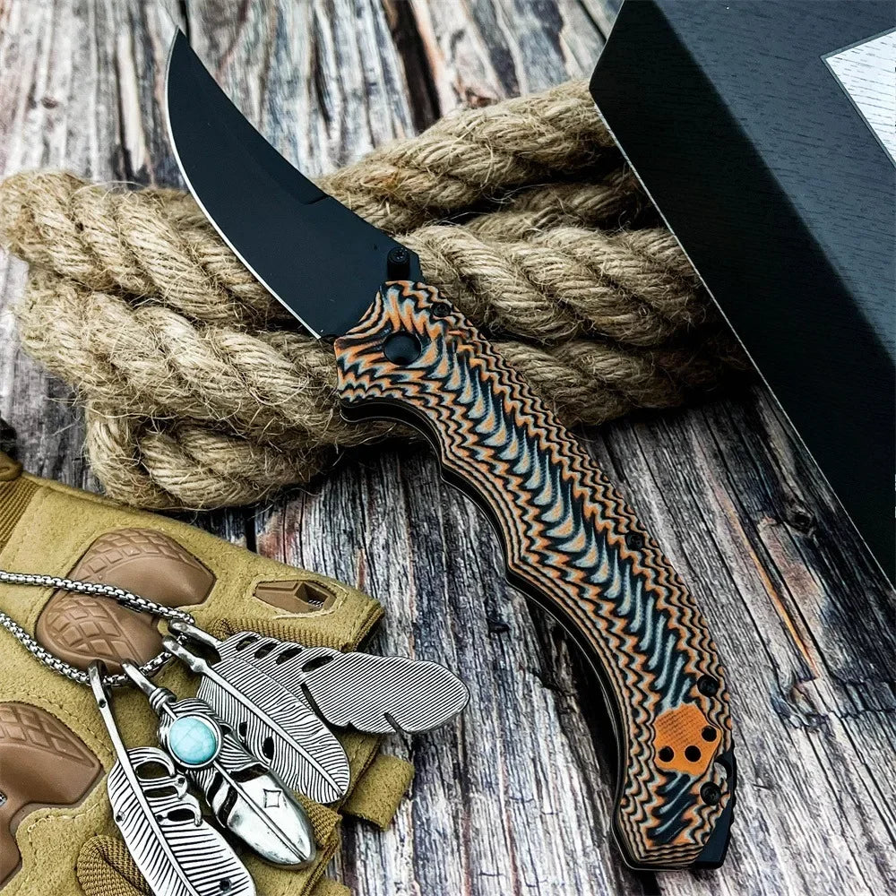 High Quality Folding Knife G10 Handle D2 Steel Blade