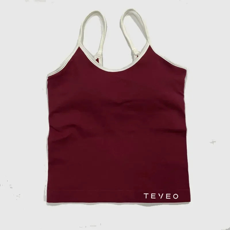 TEVEO Women's Sports Yoga Shorts Bra Set leggings