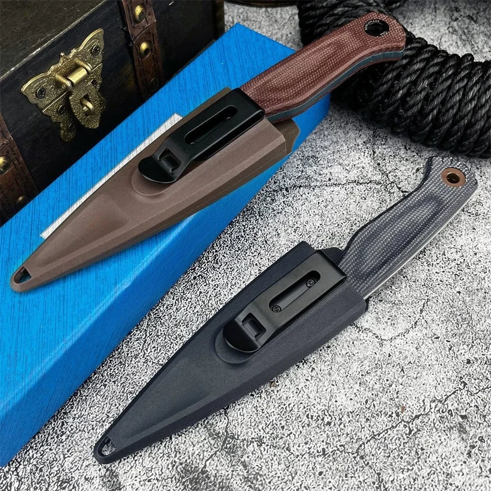 BM 203BT Fixed Blade Knife with Sheath D2 Steel Blade G10 Handle