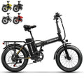Cybervelo 1000W Folding Electric Bike, 48V 20AH Removable Battery 30+MPH 80Miles Max Range, 20"Fat Tire 7-Speed EK4