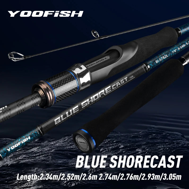 Yoofish BLUE shorecast Breakwater Bass Rod