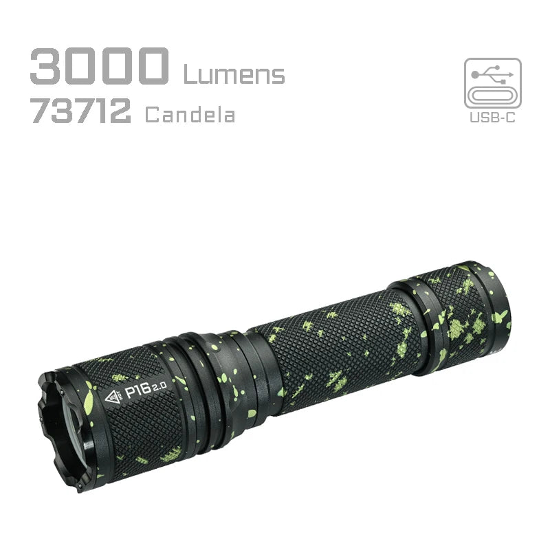 ACEBEAM Tactical Flashlight P16 2.0  Rechargeable Powerful LED
